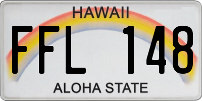HI license plate FFL148