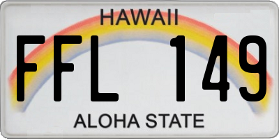 HI license plate FFL149