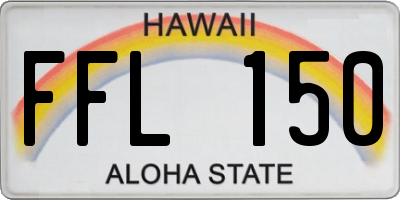 HI license plate FFL150