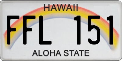 HI license plate FFL151