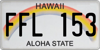 HI license plate FFL153