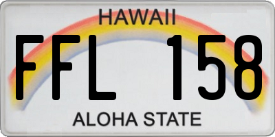 HI license plate FFL158