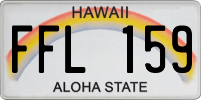 HI license plate FFL159