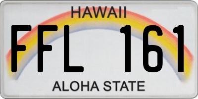 HI license plate FFL161