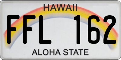 HI license plate FFL162