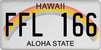 HI license plate FFL166