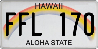 HI license plate FFL170