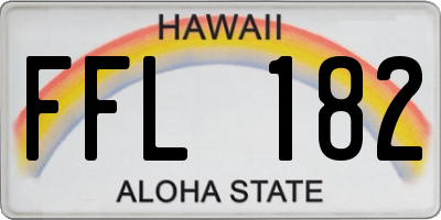 HI license plate FFL182