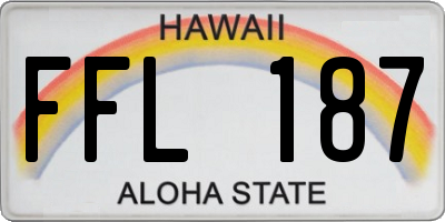 HI license plate FFL187