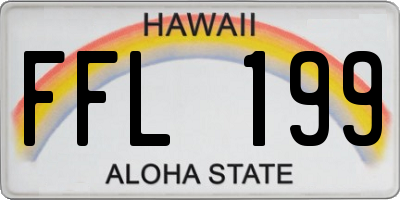 HI license plate FFL199