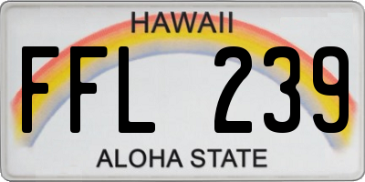 HI license plate FFL239