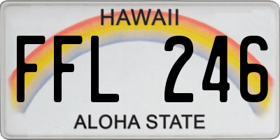 HI license plate FFL246