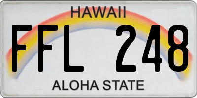 HI license plate FFL248