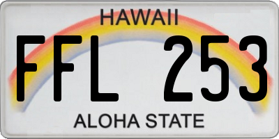 HI license plate FFL253