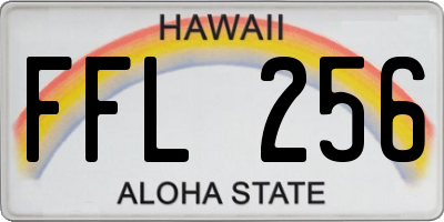 HI license plate FFL256