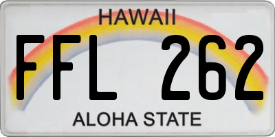 HI license plate FFL262