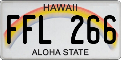 HI license plate FFL266