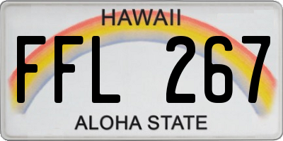 HI license plate FFL267