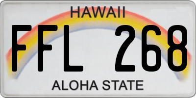 HI license plate FFL268