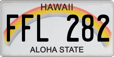 HI license plate FFL282