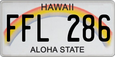HI license plate FFL286