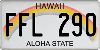 HI license plate FFL290