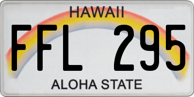 HI license plate FFL295