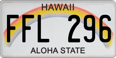 HI license plate FFL296