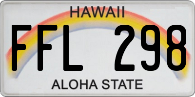 HI license plate FFL298