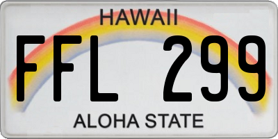 HI license plate FFL299