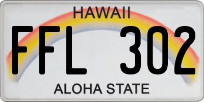 HI license plate FFL302