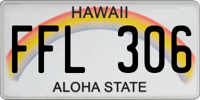 HI license plate FFL306