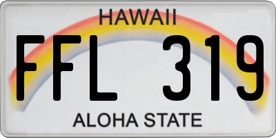 HI license plate FFL319
