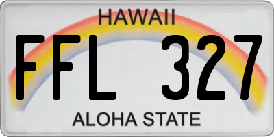 HI license plate FFL327