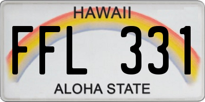 HI license plate FFL331