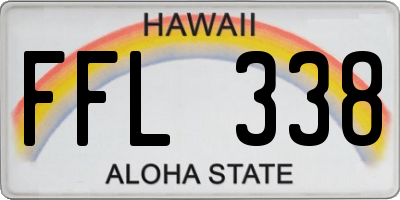HI license plate FFL338