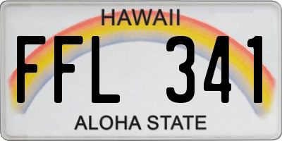 HI license plate FFL341