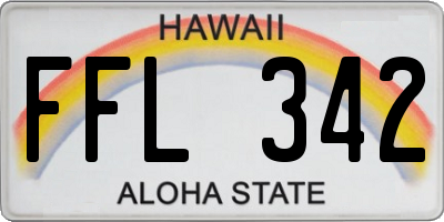 HI license plate FFL342