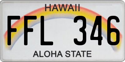 HI license plate FFL346