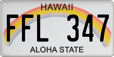 HI license plate FFL347