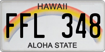 HI license plate FFL348