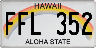 HI license plate FFL352