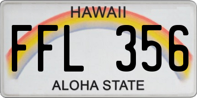 HI license plate FFL356