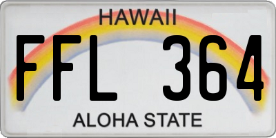 HI license plate FFL364