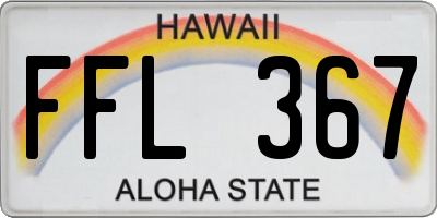 HI license plate FFL367
