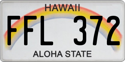 HI license plate FFL372
