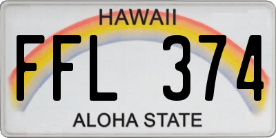 HI license plate FFL374