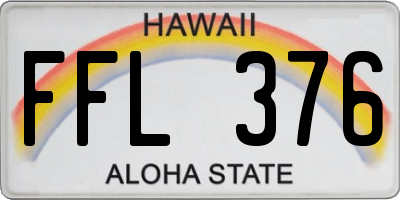 HI license plate FFL376