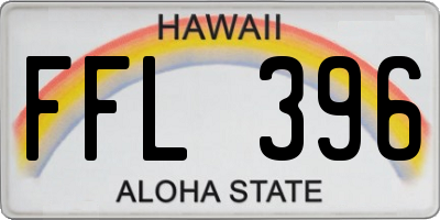 HI license plate FFL396