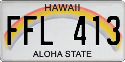 HI license plate FFL413